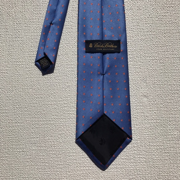 Brooks Brothers Blue with Red Polka Dots Tie - Picture 4 of 6
